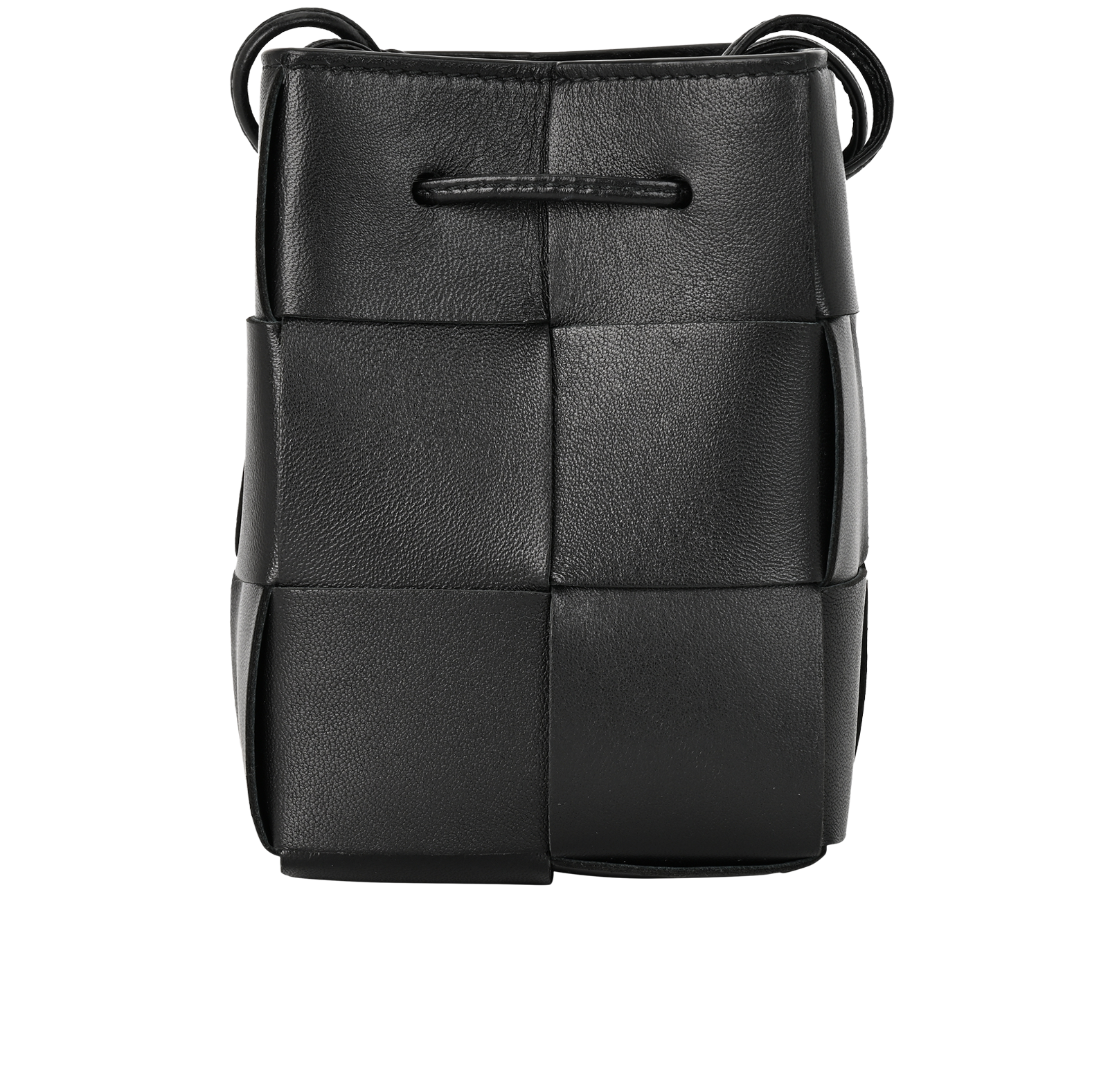 Mini Cassette Bucket Bag, &pound;390, Handbags, Black, Leather, Back view